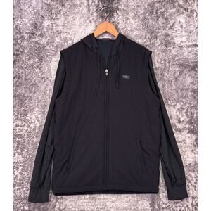Travis Mathew Jacket Medium Mens Freezing Point 2.0 Black Full Zip Hooded